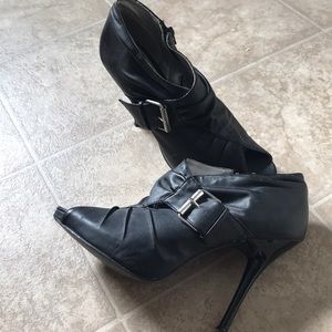 Charlotte Russe peep toe black heels